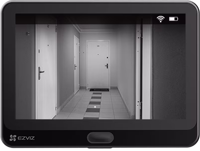HP4  Wire-free Peephole Doorbell, 1080p Resolution, 155?? Ultra-wide-angle View, Live View & Two-way Video Call, 4.3-inch Color Screen, Night Vision Up to 3m (10ft), 4600mAh, Black | CS-HP4 thumbnail 2