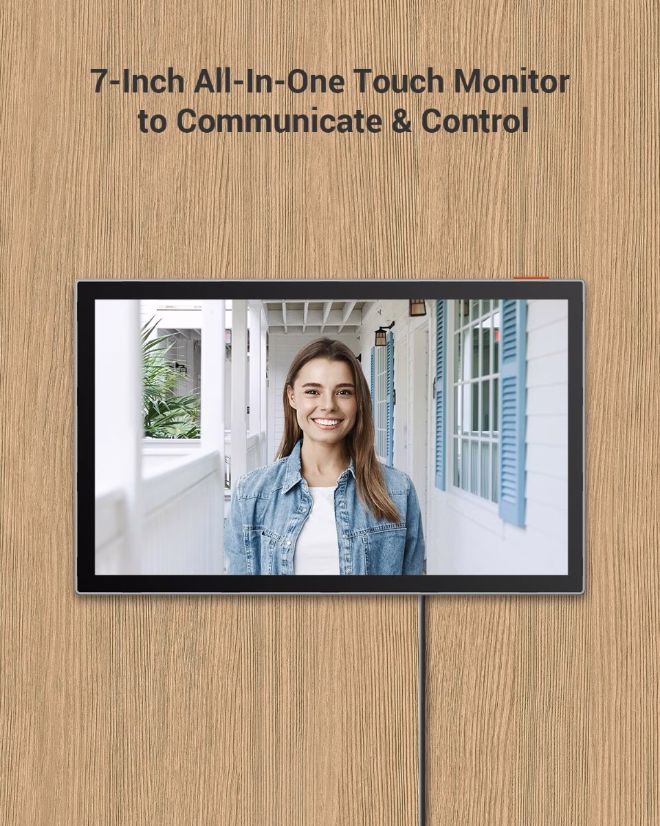 EZVIZ HP7 2K  Smart Home Video Doorphone, 2K Resolution, 7-Inch Color Touch Screen, Remote Door/Gate Unlock, 2-Wire, Smart Human Motion Detection, Two-Way Talk (Supports voice changer feature), Supports 2.4 / 5 GHz Dual-Band Wi-Fi, Weatherproof Design thumbnail 5