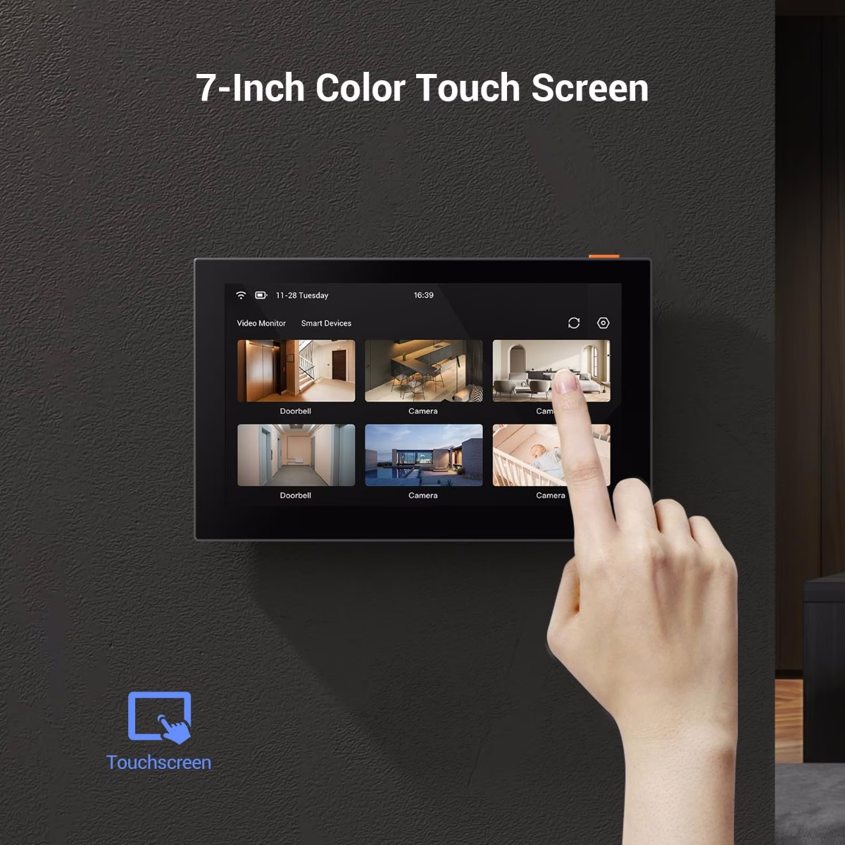EZVIZ SD7 Smart Screen, 7-Inch IPS Touch Screen, Smart Integration with EZVIZ Devices, 4,600 mAh Rechargeable Lithium Battery (Type-C charging), Live View & Playback, Remote Control via EZVIZ App, Two-Way Talk, 2.4 GHz Wi-Fi, (ONLY SCREEN  ) thumbnail 10