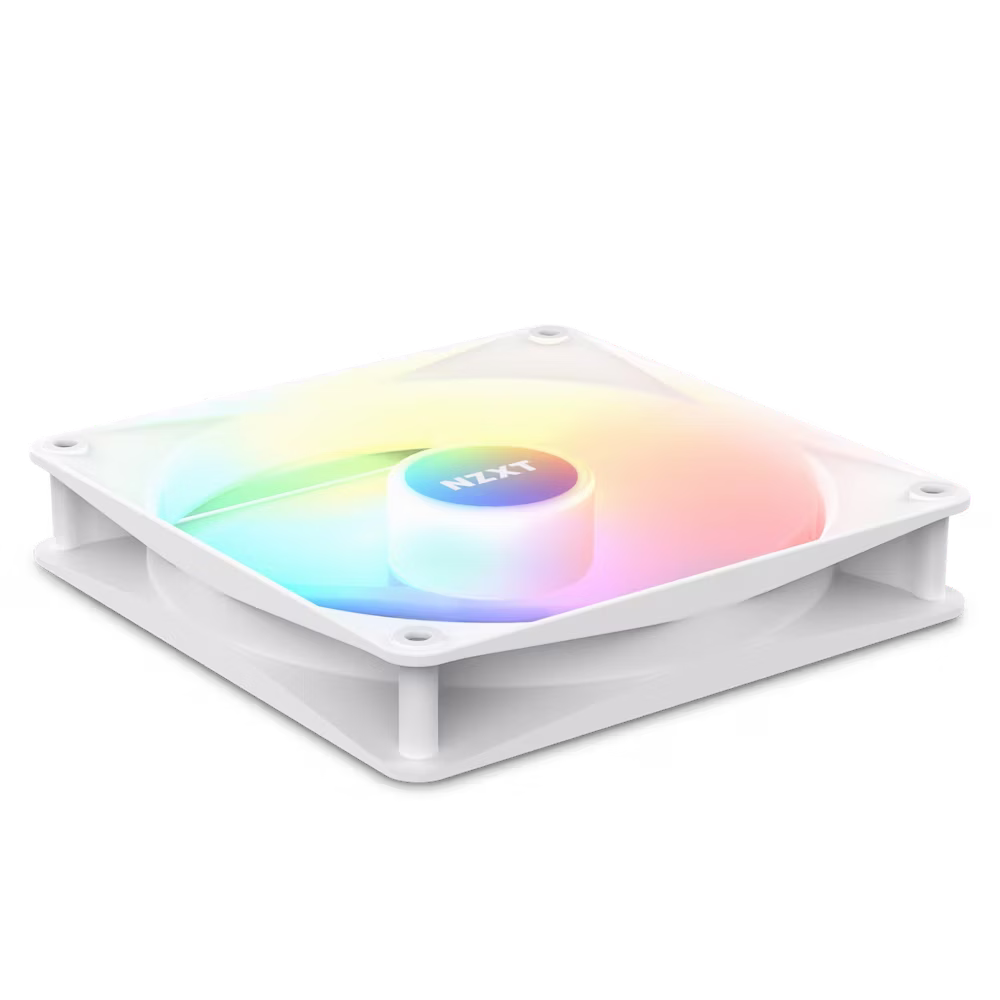 NZXT F140 RGB Core Twin Pack, 2 x 140mm Hub-Mounted RGB Fans with RGB Controller, White | RF-C14DF-W1 thumbnail 3
