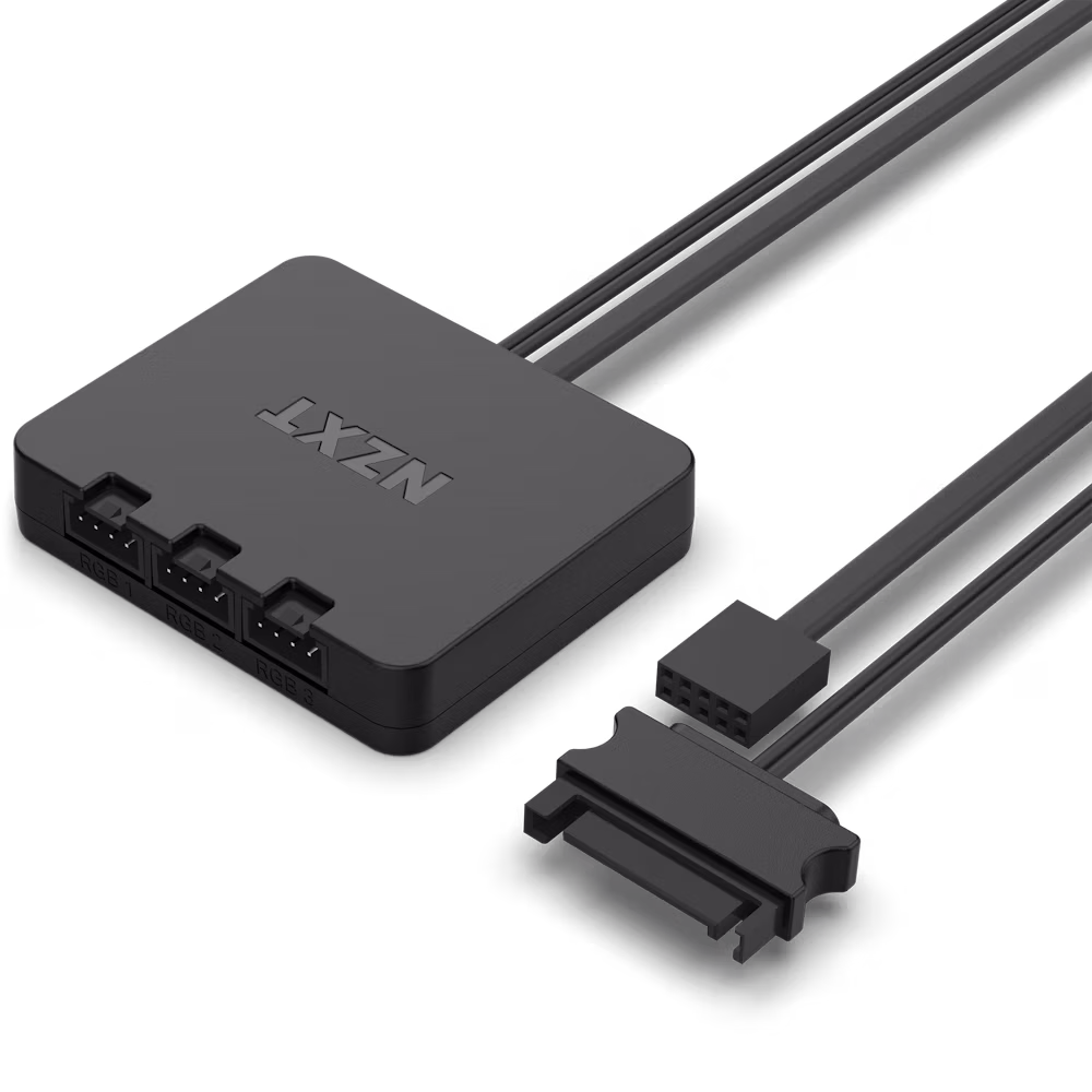 NZXT F140 RGB Core Twin Pack, 2 x 140mm Hub-Mounted RGB Fans with RGB Controller, White | RF-C14DF-W1 thumbnail 2