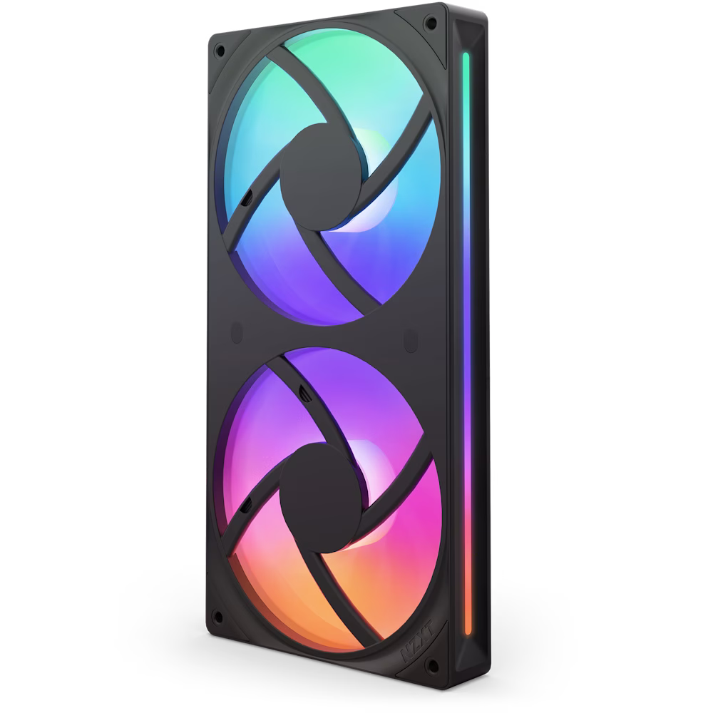 NZXT F240 RGB Core 240mm Single-Frame RGB Black Case Fan, 500 - 2,400 ?? 250 RPM per fan, 8 LEDs per Fan, Fluid Dynamic Bearing | RF-U24HF-B1 thumbnail 4