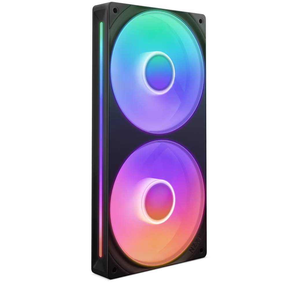 NZXT F240 RGB Core 240mm Single-Frame RGB Black Case Fan, 500 - 2,400 ?? 250 RPM per fan, 8 LEDs per Fan, Fluid Dynamic Bearing | RF-U24HF-B1 – Buy Online