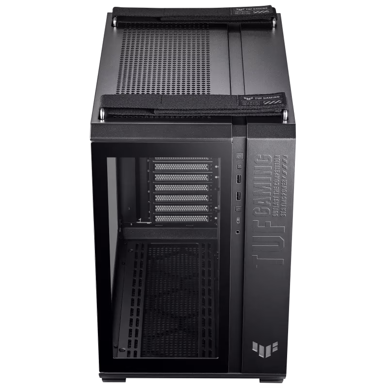 ASUS TUF Gaming GT502 Black ATX Mid-Tower Computer Case with Front Panel RGB Button, USB 3.2 Type-C and 2x USB 3.0 Ports, 2- way Graphic Card Mounting Orientation Compatible, 360mm and 280mm Radiator | 90DC0090-BC9000 thumbnail 10