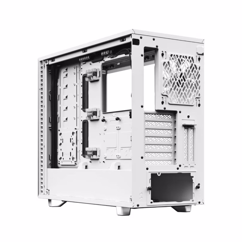Fractal Design Define 7 White Brushed Aluminum/Steel E-ATX Silent Modular Mid Tower Computer Case, 65mm total clearance, standard 2-slot GPU (<38mm thickness) recommended for optimum cooling,  | FD-C-DEF7A-09 thumbnail 9
