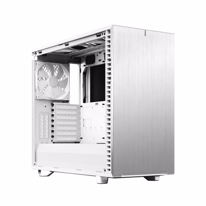 Fractal Design Define 7 White Brushed Aluminum/Steel E-ATX Silent Modular Mid Tower Computer Case, 65mm total clearance, standard 2-slot GPU (<38mm thickness) recommended for optimum cooling,  | FD-C-DEF7A-09 thumbnail 5