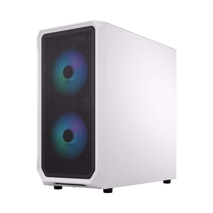 Fractal Design Focus 2 RGB TG Clear Tint ATX PC Case, Temp Glass Side Panel, Mesh Design Front, High Airflow, Up to 6x120mm Fan &amp; Up to 360mm Radiator, Smart Config, 2xUSB 3.0, White | FD-C-FOC2A-04 thumbnail 6