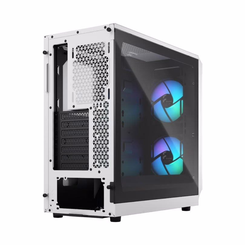 Fractal Design Focus 2 RGB TG Clear Tint ATX PC Case, Temp Glass Side Panel, Mesh Design Front, High Airflow, Up to 6x120mm Fan &amp; Up to 360mm Radiator, Smart Config, 2xUSB 3.0, White | FD-C-FOC2A-04 thumbnail 3