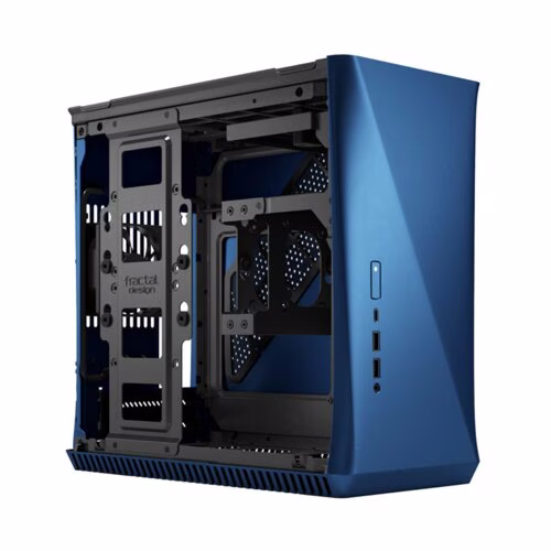 Fractal Design Era ITX Carbon Tempered Glass Mini-ITX Computer Case, Water-Cooling Ready, USB Type-C, Top Panel, Small Form Factor, Aluminium, Blue | FD-CA-ERA-ITX-BU thumbnail 3