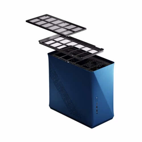 Fractal Design Era ITX Carbon Tempered Glass Mini-ITX Computer Case, Water-Cooling Ready, USB Type-C, Top Panel, Small Form Factor, Aluminium, Blue | FD-CA-ERA-ITX-BU thumbnail 4