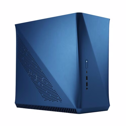 Fractal Design Era ITX Carbon Tempered Glass Mini-ITX Computer Case, Water-Cooling Ready, USB Type-C, Top Panel, Small Form Factor, Aluminium, Blue | FD-CA-ERA-ITX-BU thumbnail 2