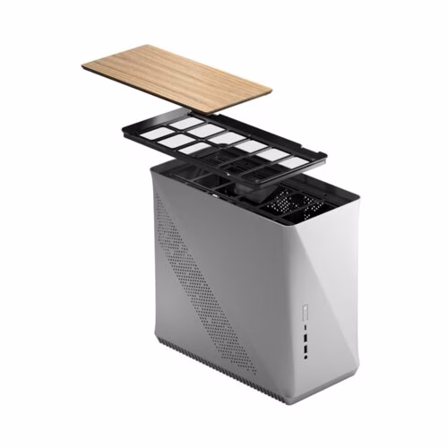 Fractal Design Era ITX Carbon Tempered Glass Mini-ITX Computer Case, Water-Cooling Ready, USB Type-C, Top Panel, Small Form Factor, Aluminium, Silver | FD-CA-ERA-ITX-SI thumbnail 4