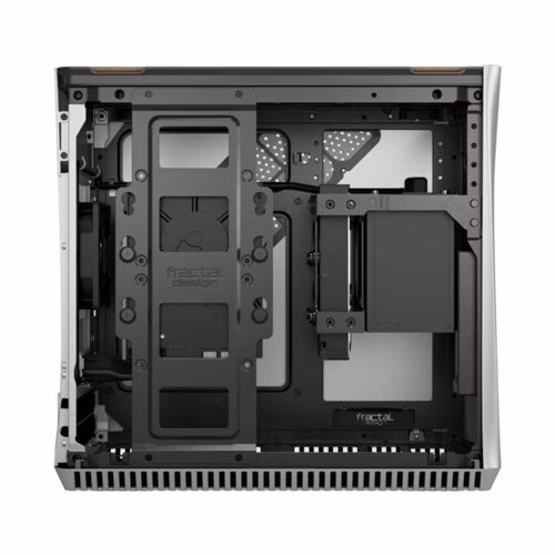 Fractal Design Era ITX Carbon Tempered Glass Mini-ITX Computer Case, Water-Cooling Ready, USB Type-C, Top Panel, Small Form Factor, Aluminium, Silver | FD-CA-ERA-ITX-SI image