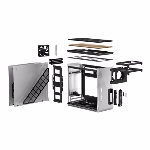 Fractal Design Era ITX Carbon Tempered Glass Mini-ITX Computer Case, Water-Cooling Ready, USB Type-C, Top Panel, Small Form Factor, Aluminium, Silver | FD-CA-ERA-ITX-SI thumbnail 5