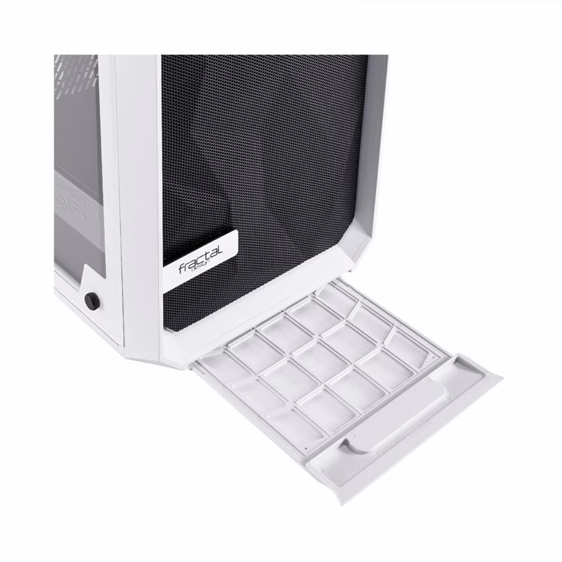 Fractal Meshify C Tempered Glass Computer Case,  ATX, mATX, ITX Motherboard compatibility, 7 slots, 3x Dedicated 2.5" drive capacity, 7 fan mounts, Both side panels, SSD brackets, Both side panels, SSD brackets, Dust filters | FD-CA-MESH-C-WT-TGC  thumbnail 4