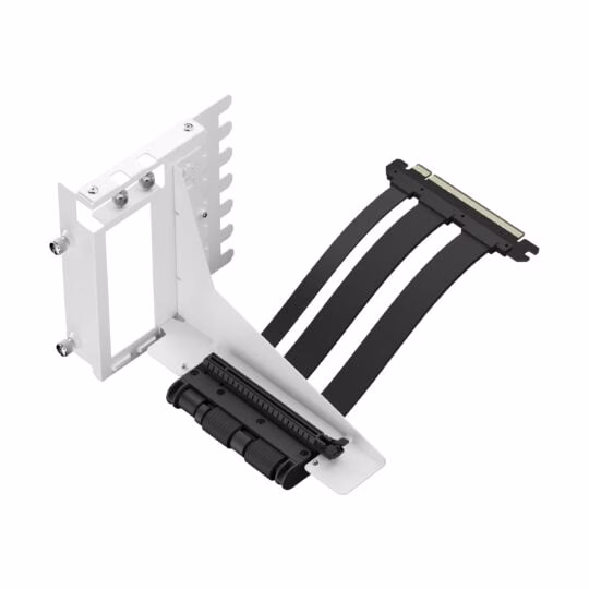 Fractal Design Flex 2 Vertical Riser Bracket, Vertical GPU bracket, PCIe Riser cable 195 mm, 2 x 6-32 Captive screws, 2 x 6-32 Thumbscrews for PCI slot, 4 x 6-32 Screws for Riser cable & Bracket, White | FD-A-FLX2-002 thumbnail 9
