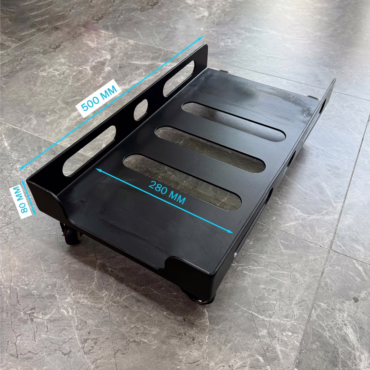 Heavy Duty (Cpu Holder) - Metal Rolling CPU Stand with Wheels, 100kg Weight Capacity, Heavy Duty Desktop Computer Tower Cart with Ventilation, Heavy Duty CPU Trolley with Castor Wheels Computer Floor Stand Trolley CPU Stand CPU Holder Trolley CPU Holder. thumbnail 4