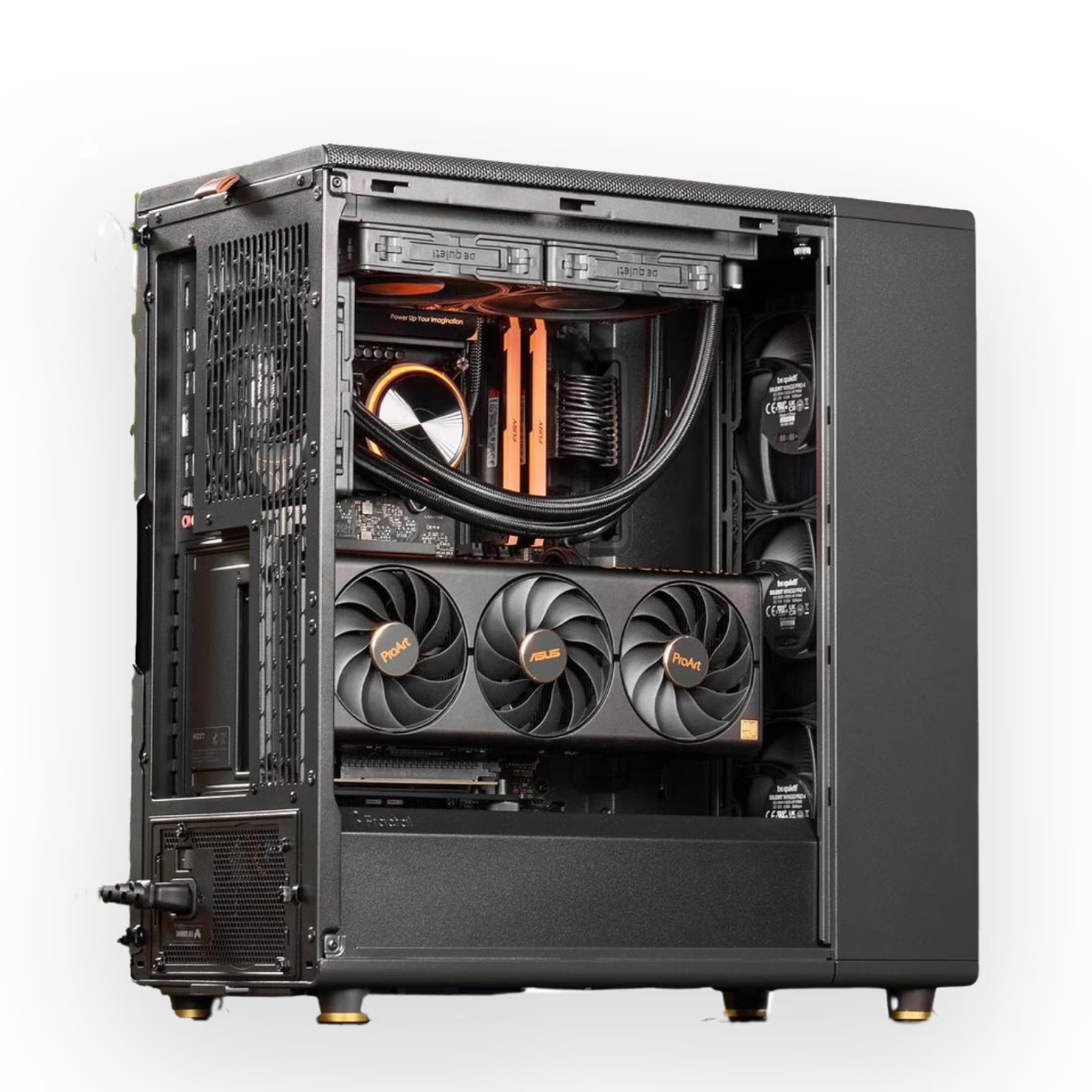 Gaming PC Powered by 14th Generation Processor - Intel Core i7-14700KF, Nvidia RTX 4070 Super 12GB, 32GB RAM 6200Mhz, 2TB SSD Gen4, 750W Gold Rated PSU , 240mm Liquid Cooler, Wi-Fi + BT  Wooden Gaming PC Fractal thumbnail 3