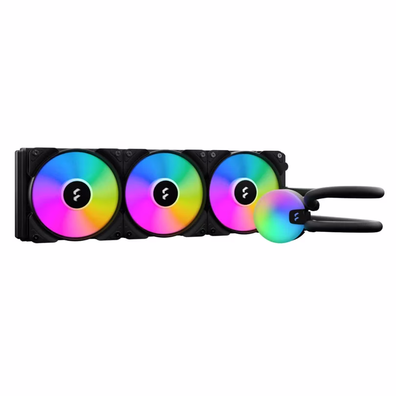 Fractal Design Lumen S36 RGB 360mm AIO CPU Liquid Cooler, LGA 1700 Support, Copper Cold Plate, Aluminium Fins & Radiator, Six ARGB LEDs, 3x 12 RGB PWM Fans, Support LGA 1700/AM5, Black | FD-W-L1-S3612 thumbnail 4