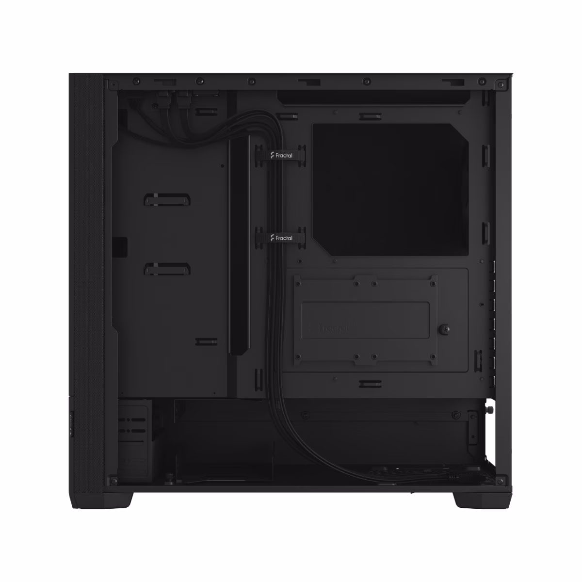 Fractal Design Pop Silent Mid-Tower PC Case, Up to 280mm Radiator & 3x 120mm Fan Support, Hidden Compartment, USB-C /I/O Panel, Black Solid | FD-C-POS1A-01 thumbnail 4