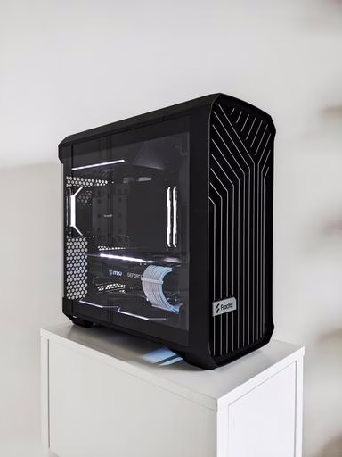 Nanotech 8K High-End Rendering PC: AMD Ryzen Threadripper Pro 7995WX 96 Cores & 192 Threads, AMD Radeon Pro W7900 48 GB GDDR6 384-bit, 256GB (32GB x 8 6000 ECC ), 28TB (4TB NVMe SSD+24 HDD), 1650W Gold, AIO CPU Liquid Cooler, WiFi+BT, 1 Year Warranty image