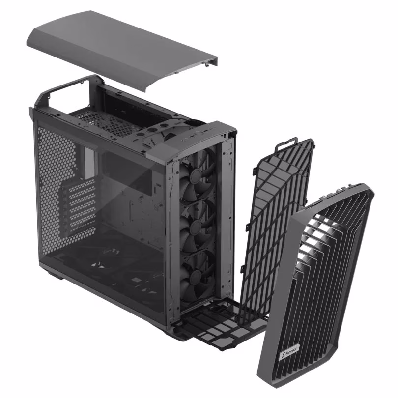 Fractal Design Torrent Full Tower Case, 2x 180 PWM & 3x140 Mm Fans, Motherboard Supports Upto E-ATX, PSU Supports Upto ATX , GPU Max Length 461 Mm, 6x Drive Mounts, 7x Expansion Slots, Fixed Cable Straps, Gray TG Light | FD-C-TOR1A-02 thumbnail 10