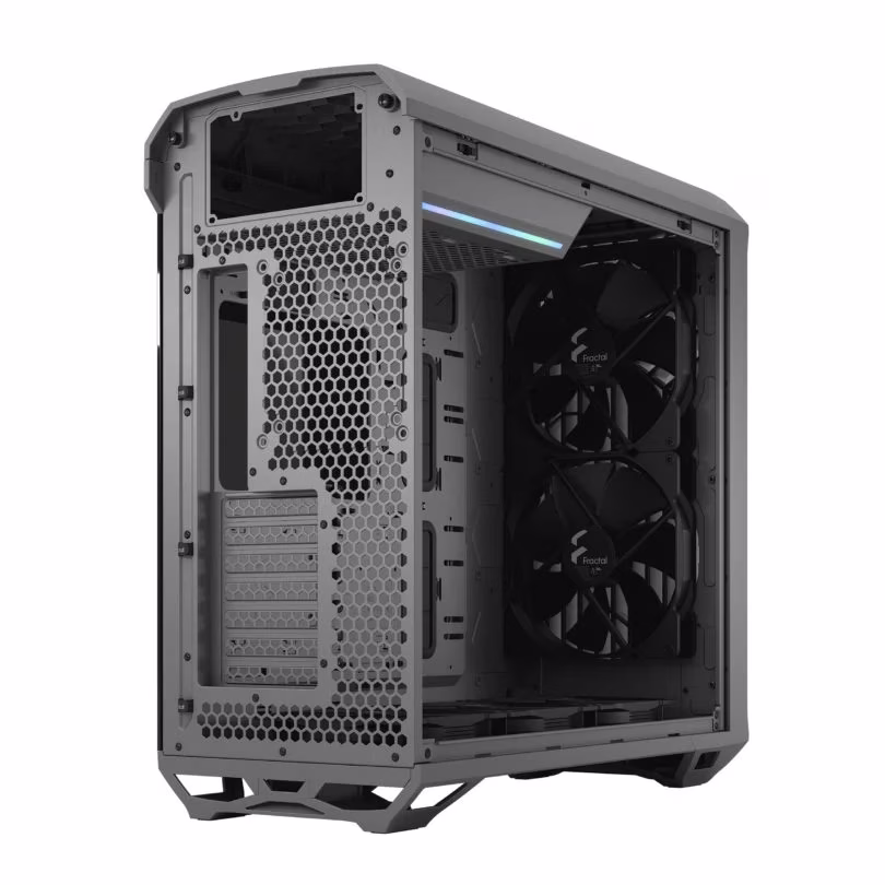 Fractal Design Torrent Full Tower Case, 2x 180 PWM & 3x140 Mm Fans, Motherboard Supports Upto E-ATX, PSU Supports Upto ATX , GPU Max Length 461 Mm, 6x Drive Mounts, 7x Expansion Slots, Fixed Cable Straps, Gray TG Light | FD-C-TOR1A-02 thumbnail 7