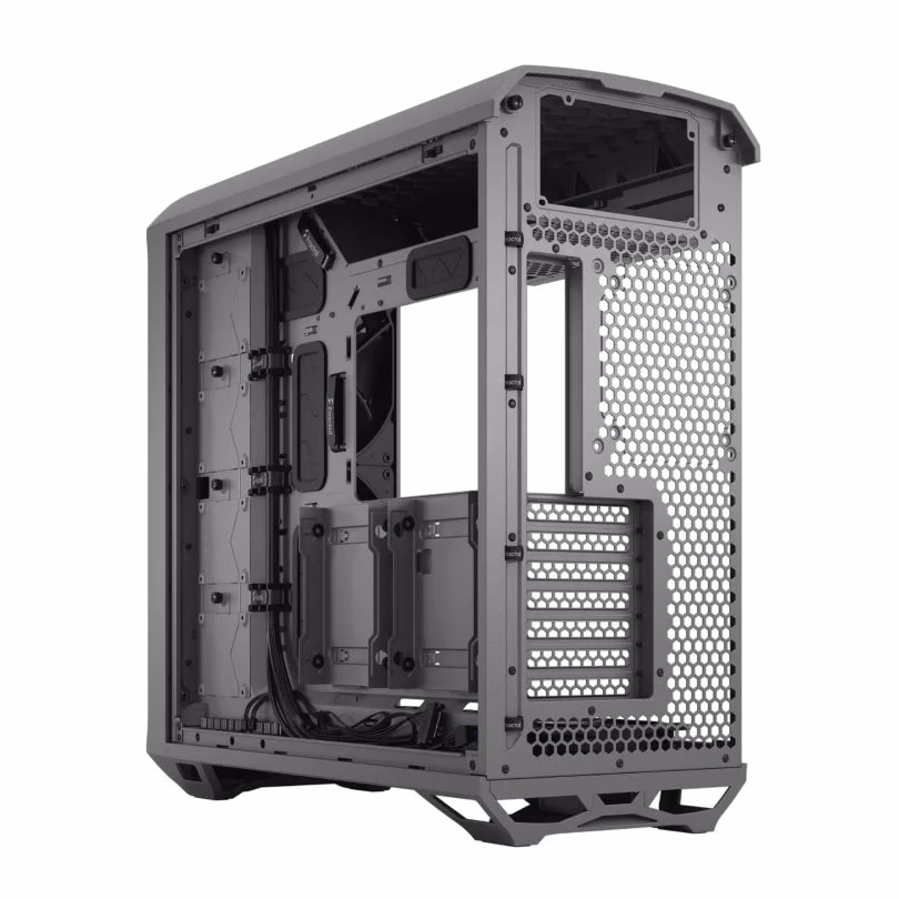 Fractal Design Torrent Full Tower Case, 2x 180 PWM & 3x140 Mm Fans, Motherboard Supports Upto E-ATX, PSU Supports Upto ATX , GPU Max Length 461 Mm, 6x Drive Mounts, 7x Expansion Slots, Fixed Cable Straps, Gray TG Light | FD-C-TOR1A-02 thumbnail 3