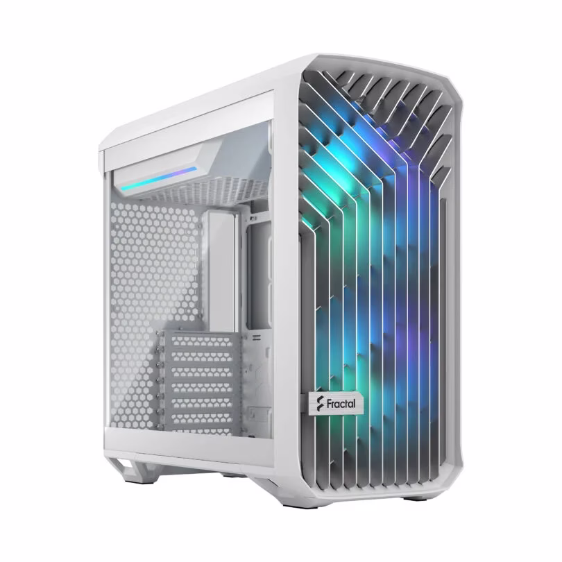 Fractal Design Torrent Compact Gaming Case, 2x Fitted 180 PWM Fans, Motherboard Supports Upto E-ATX, PSU Max ATX, 7x Expansion Slots, Fixed Cable Straps, White RGB Clear Tint | FD-C-TOR1C-05 thumbnail 3