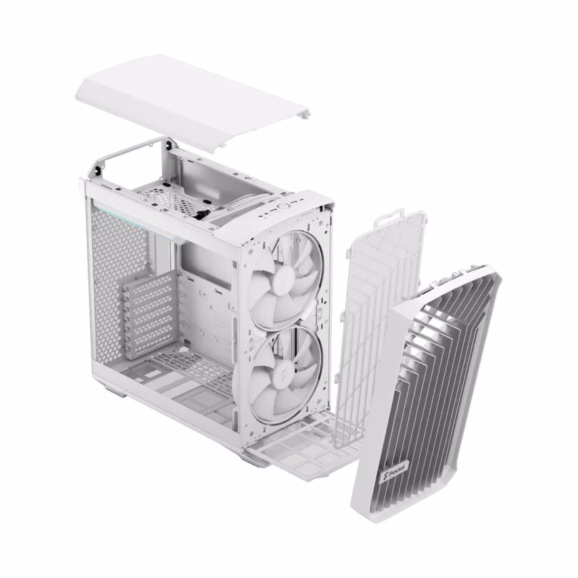 Fractal Design Torrent Compact Gaming Case, 2x Fitted 180 PWM Fans, Motherboard Supports Upto E-ATX, PSU Max ATX, 7x Expansion Slots, Fixed Cable Straps, White RGB Clear Tint | FD-C-TOR1C-05 thumbnail 6