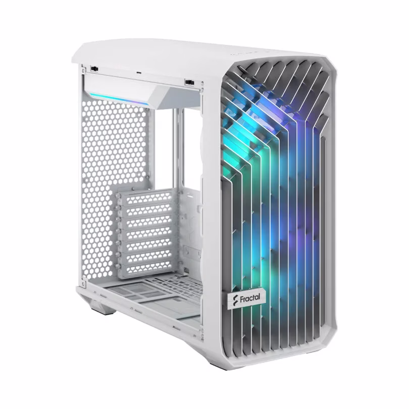 Fractal Design Torrent Compact Gaming Case, 2x Fitted 180 PWM Fans, Motherboard Supports Upto E-ATX, PSU Max ATX, 7x Expansion Slots, Fixed Cable Straps, White RGB Clear Tint | FD-C-TOR1C-05 thumbnail 8
