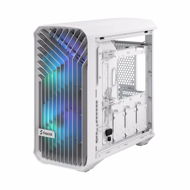 Fractal Design Torrent Compact Gaming Case, 2x Fitted 180 PWM Fans, Motherboard Supports Upto E-ATX, PSU Max ATX, 7x Expansion Slots, Fixed Cable Straps, White RGB Clear Tint | FD-C-TOR1C-05 thumbnail 4