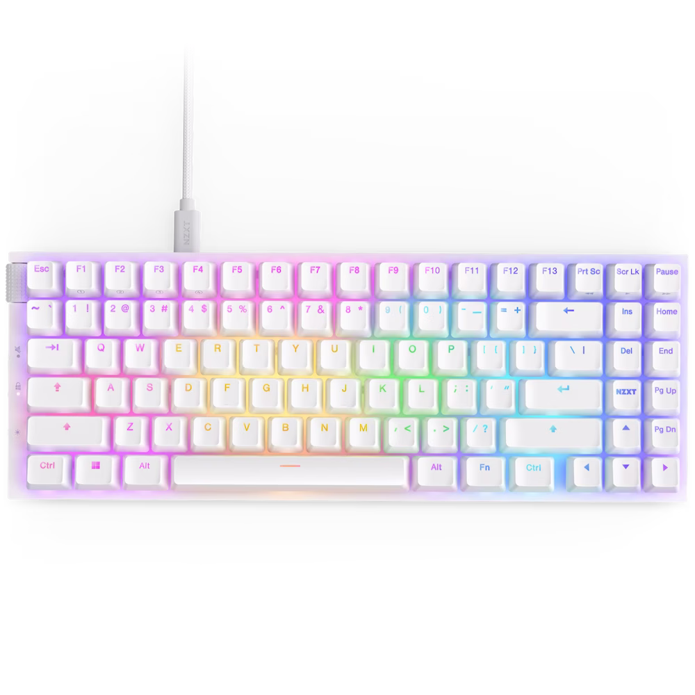 NZXT Function 2 MINI TKL Optical Gaming Keyboard, Linear optical switches, 8,000 Hz polling rate, Doubleshot PBT keycaps, Hot-swappable, White | KB-002NW-US – Buy Online