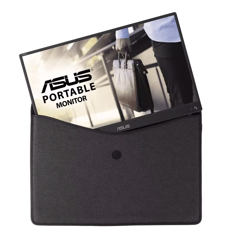 ASUS ZenScreen MB16ACV Portable USB Monitor - 16 Inch (15.6 Inch Viewable) Full HD, IPS, Hybrid Signal Solution, USB Type-C, Blue Light Filter, Anti-Glare Surface, Antibacterial Treatment | 90LM0381-B01370 -asus portable monitor thumbnail 3
