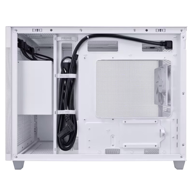 Asus AP201 Prime Mesh White Edition 33L MicroATX Case, Tool-Free Side Panels, Quasi-Filter Mesh, With Support For 360mm Coolers,338mm Graphics Cards, Standard ATX PSU's, White | 90DC00G3-B39000 thumbnail 7