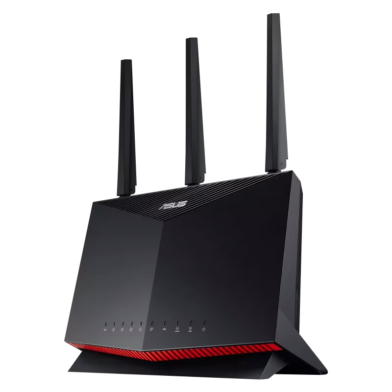 Asus RT-AX86U AX5700 Dual Band WiFi 6 Gaming Router, WiFi 6 802.11ax, 1.8 GHz Quad-Core, 1GB RAM, 2500 sq ft, NVIDIA GeForce, 2.5G Port, Gaming Port, Adaptive QoS - Black I 90IG05F1-MU2G10 thumbnail 6
