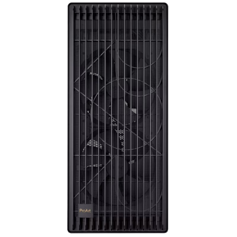 Asus ProArt PA602 Gaming E-ATX Computer Case, 2x 200mm & 1x 140mm Pre-Installed Fans, Up to 420mm Radiator & 6x Fans Support, Dual Air Deflectors, 15.5mm Open Grills, Black | 90DC00J0-B09000 thumbnail 4