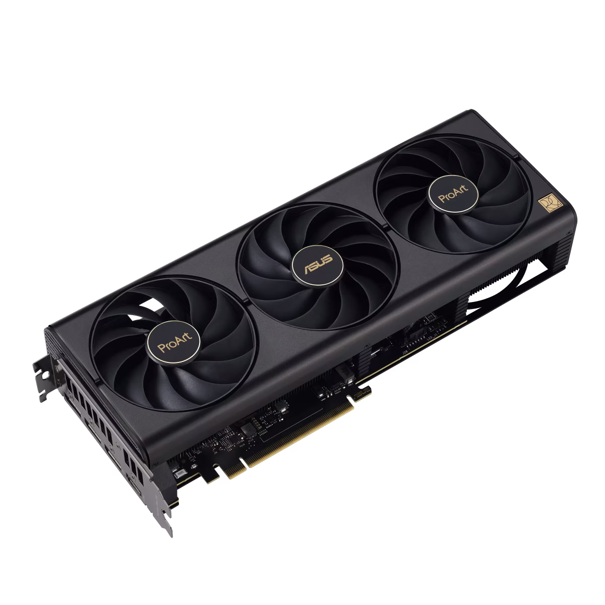 ASUS ProArt GeForce RTX 4070 Ti OC Graphics Card, 12GB GDDR6X 192-bit Memory, 2730 MHz Boost Clock, 7680 CUDA Cores, 21 Gbps Memory Speed, PCI Express 4.0, HDMI / DP | 90YV0J30-M0NA00 image