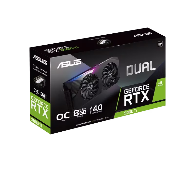 Asus Dual GeForce RTX 3060 Ti OC V2 DUAL-RTX3060TI-O8G-V2 8GB GDDR6 Graphics Card, 256bit, 1710 MHz, PCIe 4.0, 2x HDMI, 3x DisplayPort (LHR) | 90YV0G1J-M0NA00 thumbnail 6