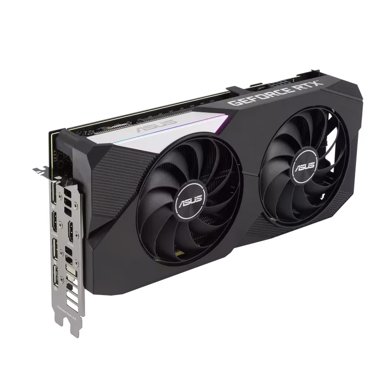 Asus Dual GeForce RTX 3060 Ti OC V2 DUAL-RTX3060TI-O8G-V2 8GB GDDR6 Graphics Card, 256bit, 1710 MHz, PCIe 4.0, 2x HDMI, 3x DisplayPort (LHR) | 90YV0G1J-M0NA00 thumbnail 5