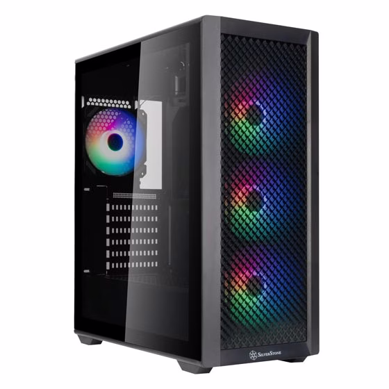 Silverstone FARA 515XR ATX Mid-Tower Case, 4x Pre-installed Fans, Up to 350mm GPU, Upto 360mm Radiators, Black | SST-FA515XR-BG image