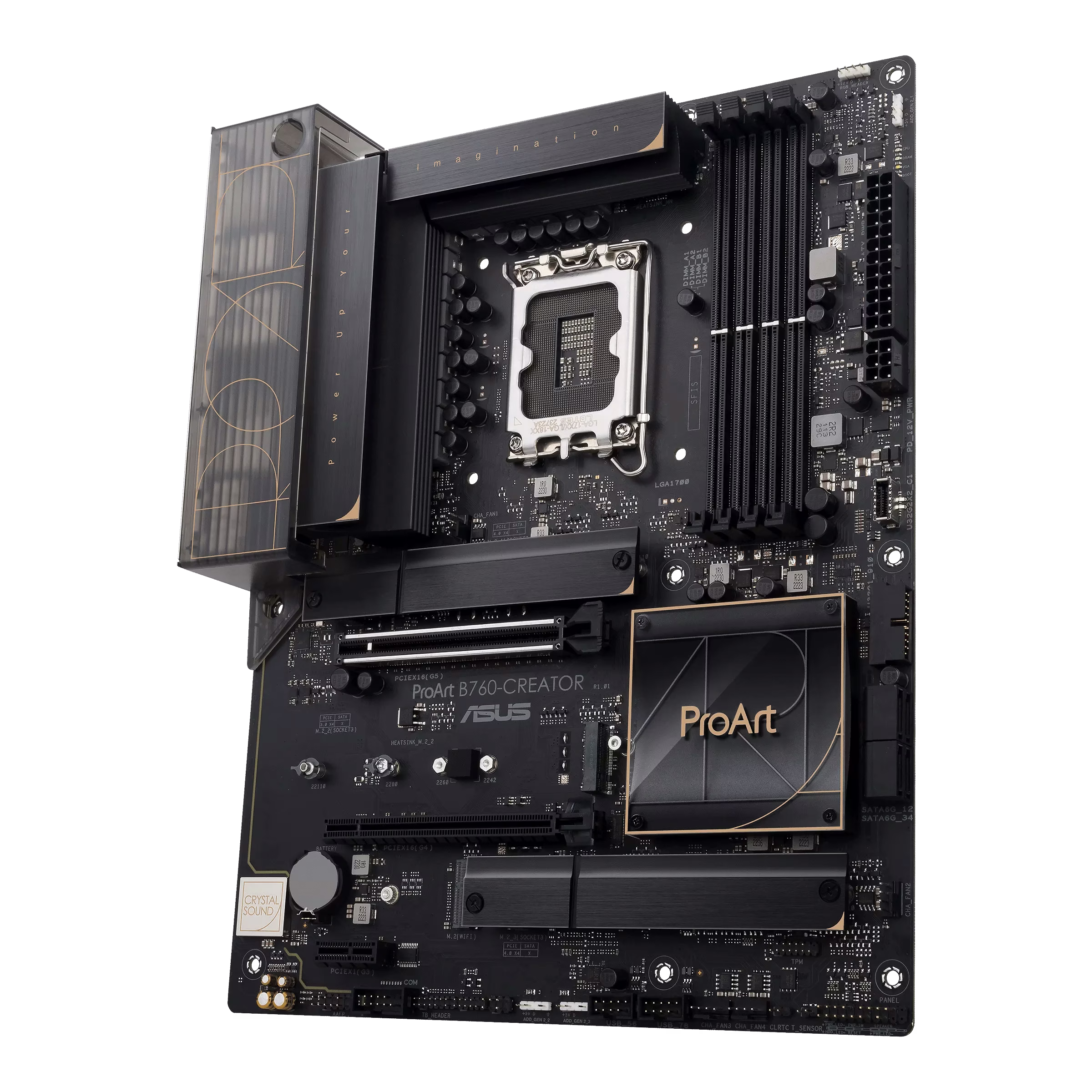 Asus ProArt B760-CREATOR DDR5 Motherboard, LGA1700 Socket, Intel B760 Chipset, M.2 Heatsink, PCIe 5.0, Thunderbolt 4 Header, 2.5G + 1G LAN, Max Memory 128GB 4xDIMM | 90MB1F20-M1EAY0 thumbnail 7