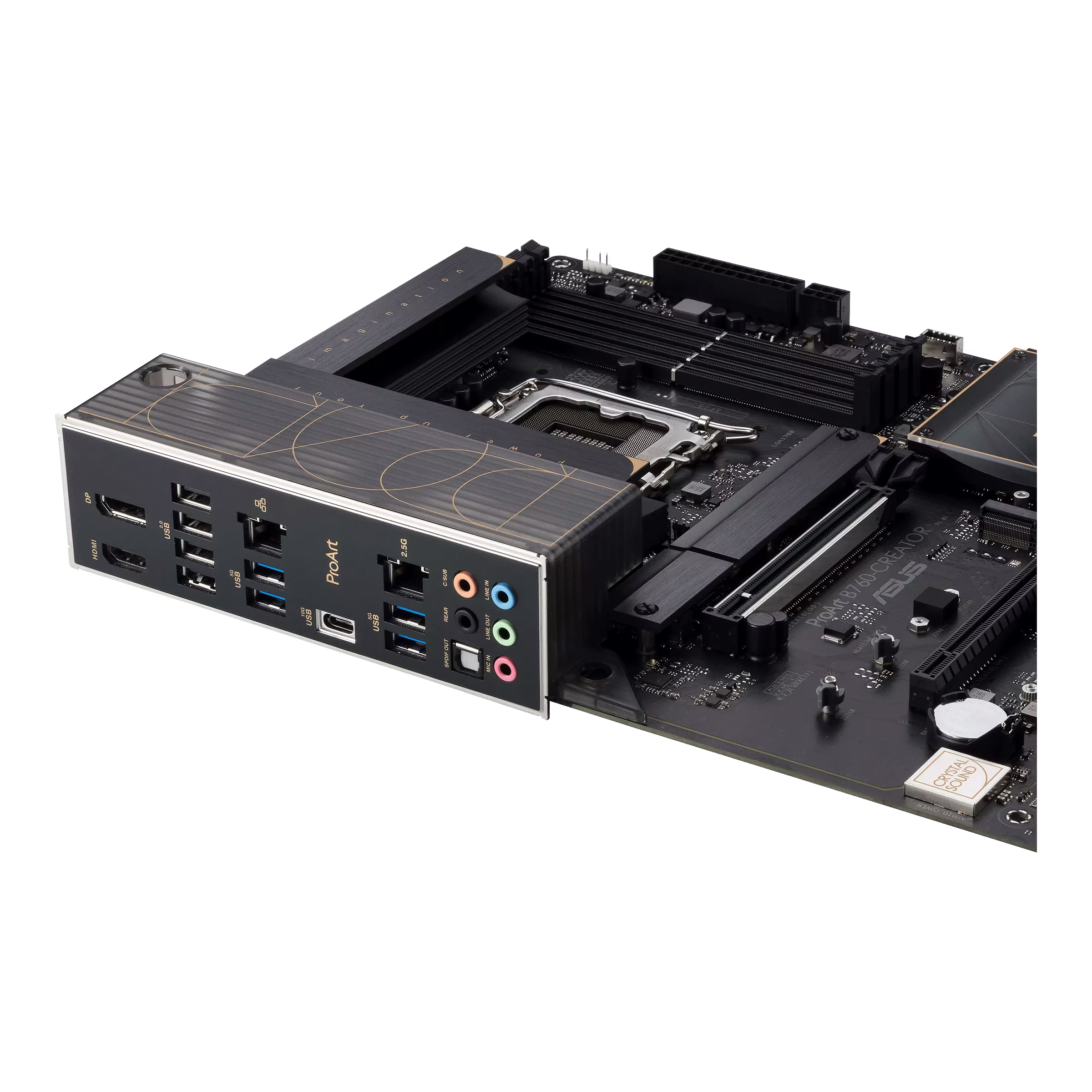 Asus ProArt B760-CREATOR DDR5 Motherboard, LGA1700 Socket, Intel B760 Chipset, M.2 Heatsink, PCIe 5.0, Thunderbolt 4 Header, 2.5G + 1G LAN, Max Memory 128GB 4xDIMM | 90MB1F20-M1EAY0 thumbnail 5