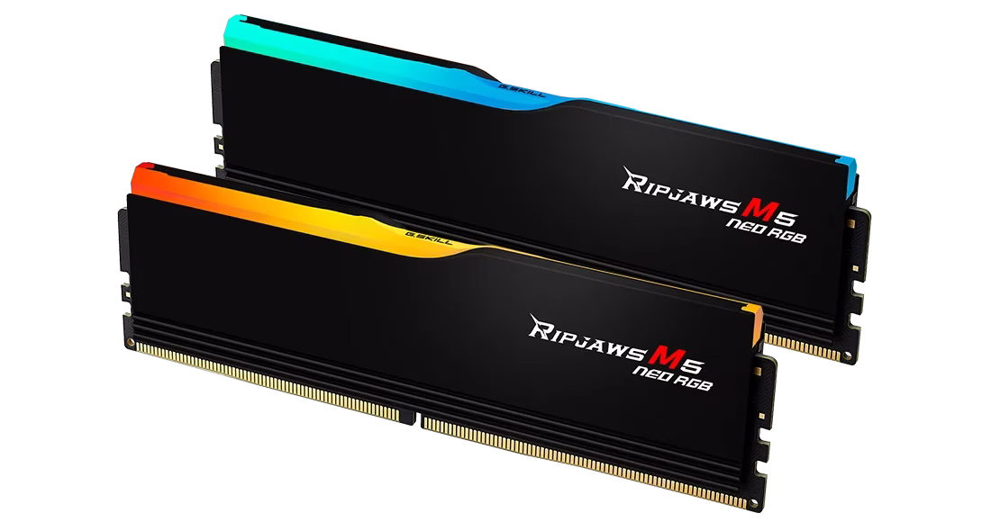 G Skill Ripjaws M5 Neo RGB 32GB (2x16GB) DDR5 AMD EXPO Memory Kit (RAM), 6000MTs, CL36-48-48-96 1.25V, Black | F5-6000J3648D16GX2-RM5NRK – Buy Online