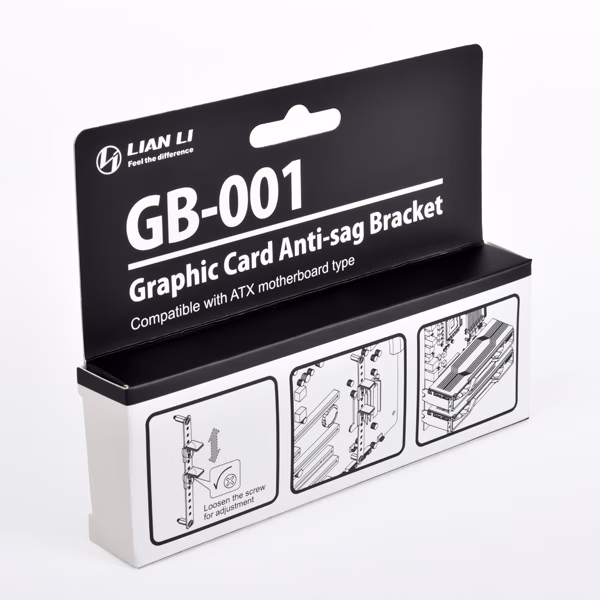Lian Li Graphic Card Anti-sag Bracket, compatible with ATX and E-ATX sized motherboard, Provide extra support to graphic cards, Improves the look of your PC | GB-001 – Buy Online