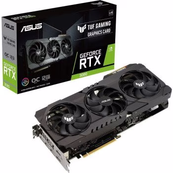Asus Tuf GeForce RTX 3080 O12G LHR Graphics Card, 8960 Cuda Cores, 12GB GDDR6X 384 Bit Memory, GPU Tweak II, PCI Express 4.0, 1815 MHz Boost Clock, 19 Gbps, HDMI, DP | 90YV0FB8-M0NM00 thumbnail 2