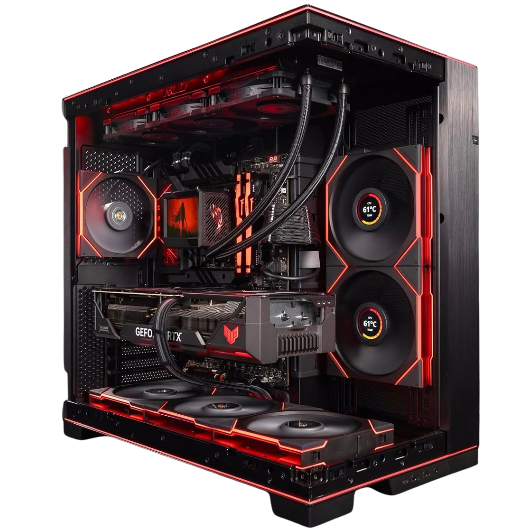 AMD 7950X3D X 5090 AI Gaming & Streaming PC, AMD 7950X3D RYZEN 9, RTX 5090 OC Edition 32GB GDDR7, 64GB (2x32GB) DDR5 6000MHz, BLACK SN850X 4TB NVMe, ARGB Extreme Liquid Cooler, 1600W, WiFi 7 thumbnail 2