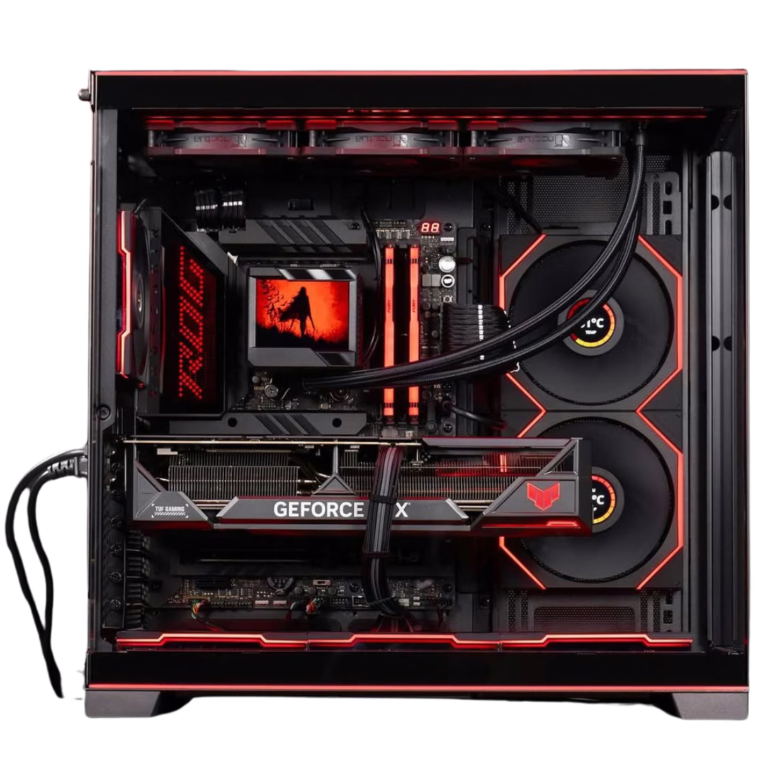 AMD 7950X3D X 5090 AI Gaming & Streaming PC, AMD 7950X3D RYZEN 9, RTX 5090 OC Edition 32GB GDDR7, 64GB (2x32GB) DDR5 6000MHz, BLACK SN850X 4TB NVMe, ARGB Extreme Liquid Cooler, 1600W, WiFi 7 thumbnail 3
