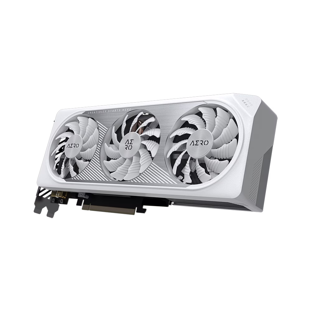 Gigabyte GeForce RTX 4060 Ti AERO OC 16GB Graphic card, 18 Gbps 128 bit DDR6, 4352 CUDA Cores, 7680x4320 Max resol, 2595 MHz Max Clock, White | GV-N406TAERO OC-16GD thumbnail 8