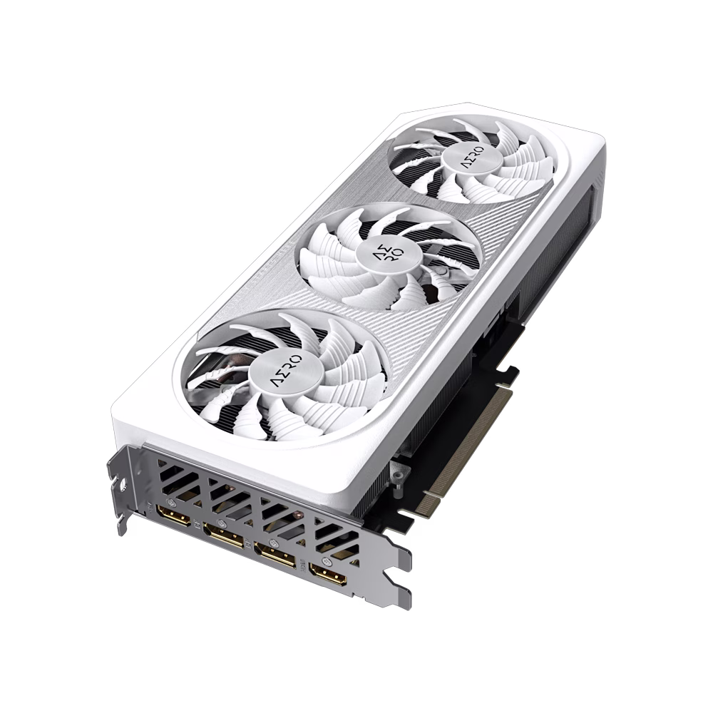 Gigabyte GeForce RTX 4060 Ti AERO OC 16GB Graphic card, 18 Gbps 128 bit DDR6, 4352 CUDA Cores, 7680x4320 Max resol, 2595 MHz Max Clock, White | GV-N406TAERO OC-16GD thumbnail 2